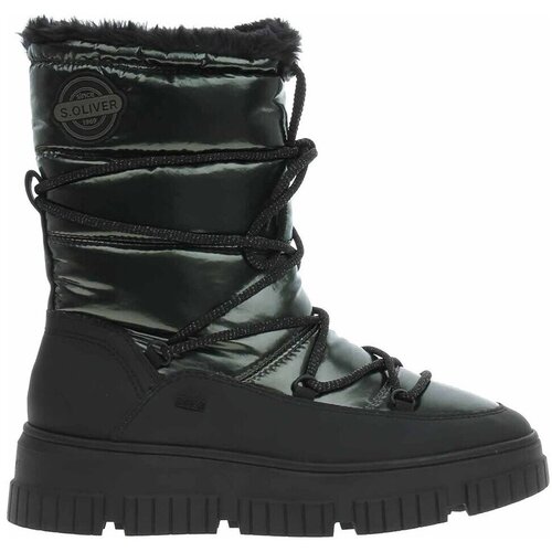 s.Oliver Škornji za v sneg temno zelena / črna Cene