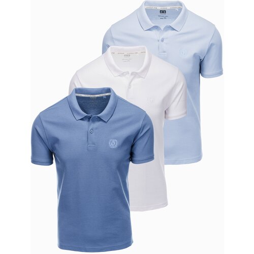 Ombre Set of men's pique knit polo shirts 3-pack Slike