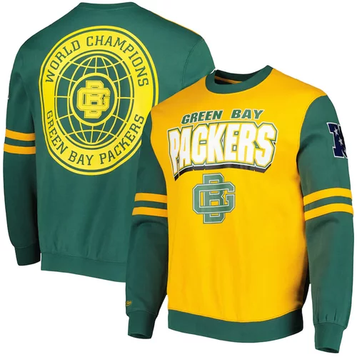 Mitchell And Ness Green Bay Packers All Over Crew 2.0 pulover