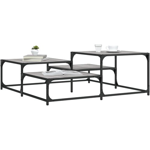 VidaXL Stolić za kavu boja hrasta 107x107x40 cm konstruirano drvo Slike