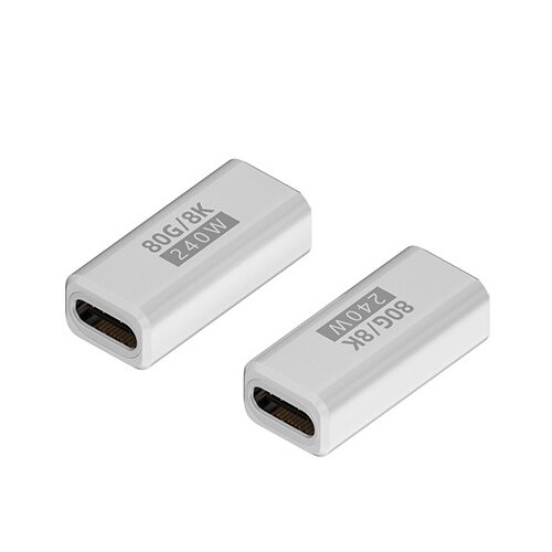 INF 2-Pack 240W 80Gbps USB-C ženski na ženski adapter, podpira 8K@60Hz video White, (5000291549) Cene