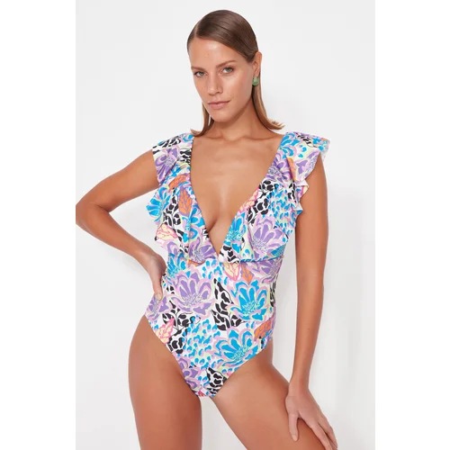 Trendyol Swimsuit - Multicolored - Floral