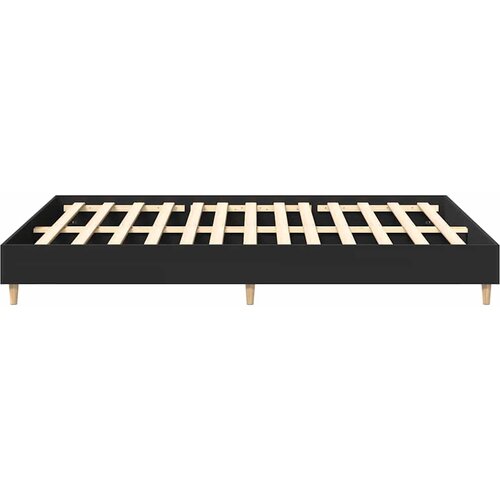  Okvir za krevet crni 150x200 cm konstruirano drvo Slike
