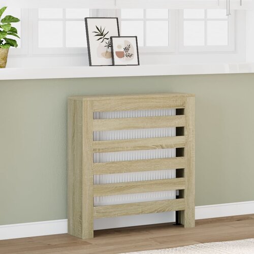 vidaXL Pokrov za radiator sonoma hrast 78x20x82 cm inženirski les Cene