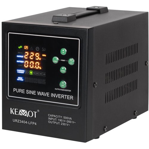 Kemot PROsinus-500-LiFePo4 emergency power supply &amp;ndash; a pure sine wave inverter with a 12V charging function, 230V, 500VA /300W Slike