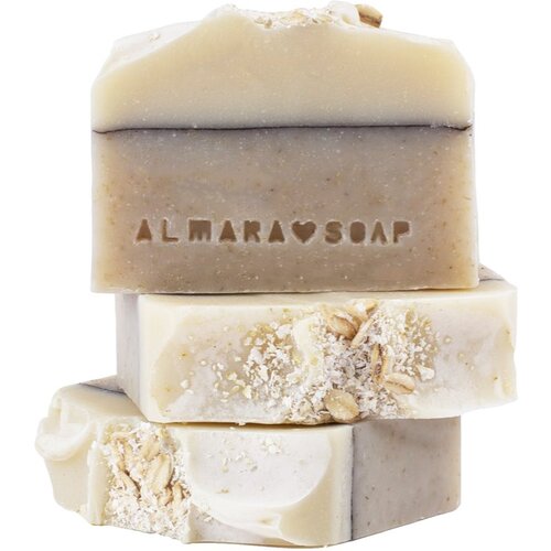 Almara Soap Natural Oatmeal Cake sapun ručne izrade za osjetljivu kožu 90 g Slike