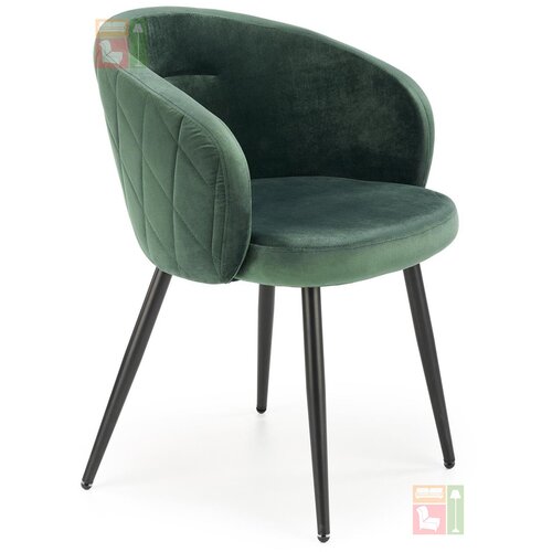 Halmar Jedilni stol K430 - temno zelen Slike