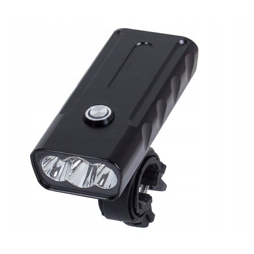  Alu. led cree xm-l t6x3 svjetlo za bicikl ipx5 crno usb 7500k Slike