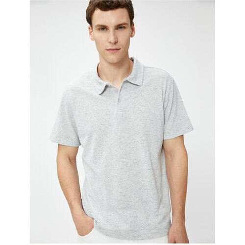 Koton Marked Polo Neck T-shirt with Buttons, Short Sleeves. Cene