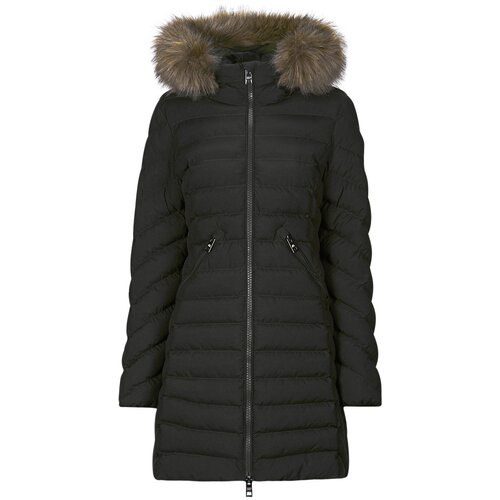 Superdry Puhovke FUJI HOODED MID FAUSSE FOURRURE Črna Slike