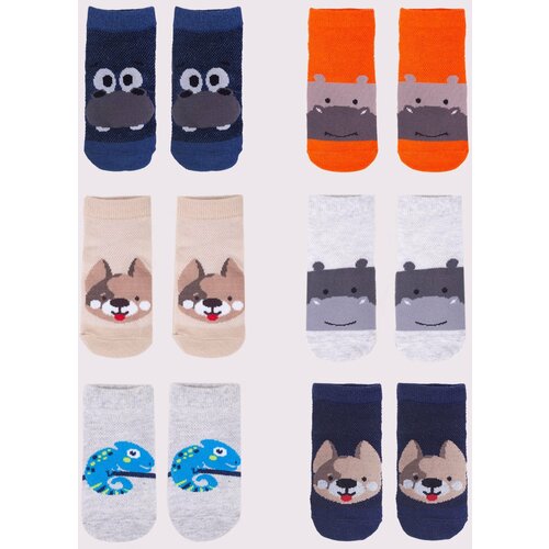 Yoclub Kids's Ankle Thin Socks Pattern Colours 6-Pack P1 Cene