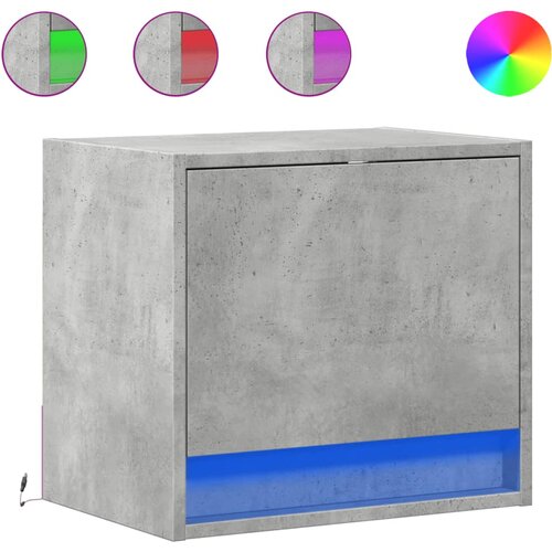 Maison Chic Stenski Dvo delni komplet Nočne omarice - Nočne mize z LED lučkami betonsko siva, (21687948) Slike