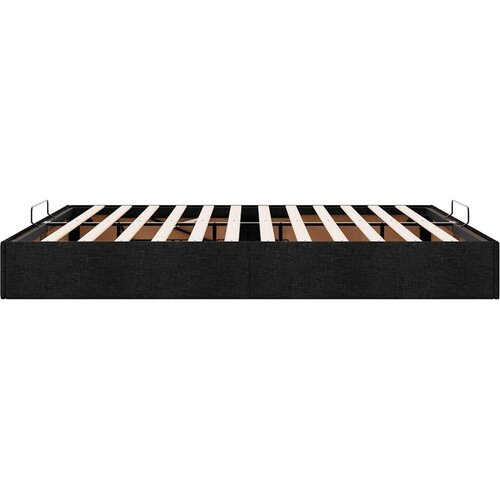 VidaXL Otomanski okvir kreveta bez madraca crni 200x200 cm od tkanine Slike