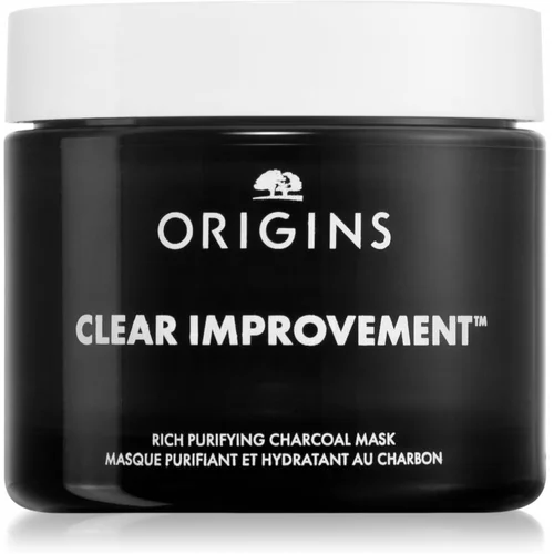 Origins Clear Improvement® Rich Purifying Charcoal Mask maska za čišćenje s aktivnim ugljenom 75 ml