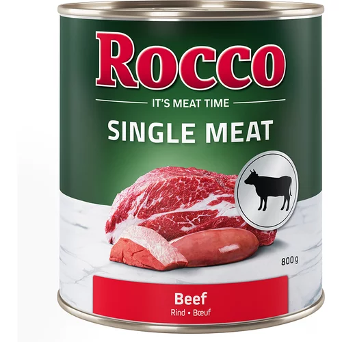 Rocco Ekonomično pakiranje Single Meat 24 x 800 g Govedina