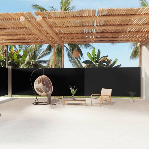 vidaXL Uvlačiva bočna tenda crna 180 x 1200 cm Cijene