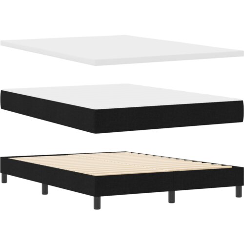 vidaXL Kutija za madrac s madracem Crna 140x200 cm Tkanina Cijene