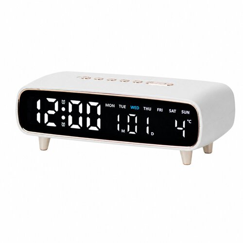 INF Večnamenska LED digitalna budilka s temperaturo in nočno lučko White, (5000562897) Cene