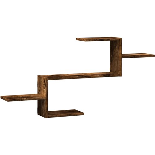  Zidna polica dimljena boja hrasta 104x15x49cm konstruirano drvo Slike
