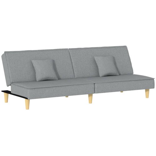 Maison Chic Raztegljiv kavč - Raztegljivi divan svetlo sivo blago, (21728527) Cene