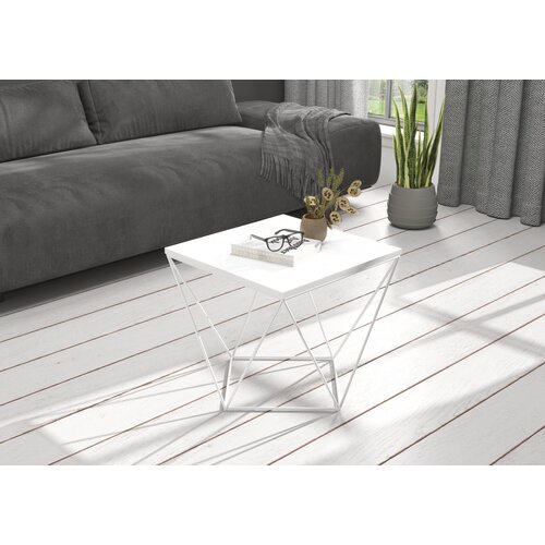 ADRK Moderna stoli� za kavu DIANA 50x50 - BIJELA Cijene