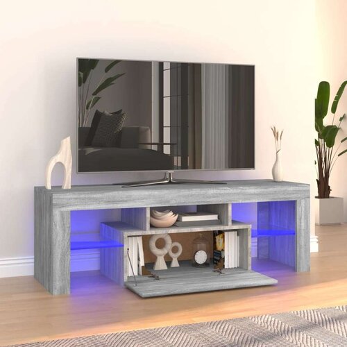 TV omarica z LED lučkami siva sonoma 120x35x40 cm, (20733142) Cene