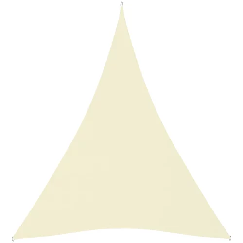 vidaXL Senčno jadro oksford blago trikotno 4x5x5 m krem