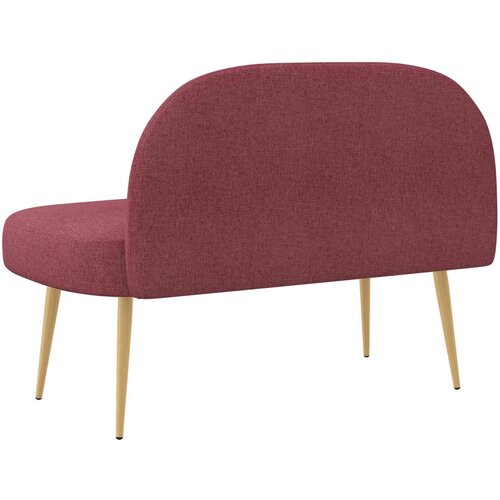  Oblikovana klupa s naslonjačem boja crnog vina 110 x 60 x 76 cm Slike