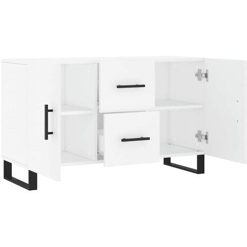  Komoda bijela 100x36x60 cm od konstruiranog drva Slike