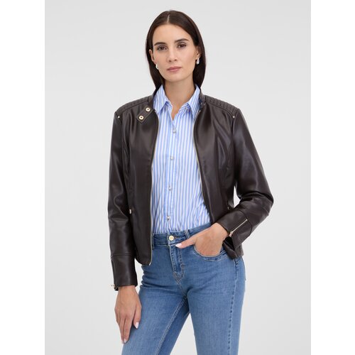 Orsay Dark brown women's faux leather jacket - Women's Cijene