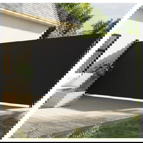 VidaXL Bočna tenda na uvlačenje crna 220 x 300 cm Slike