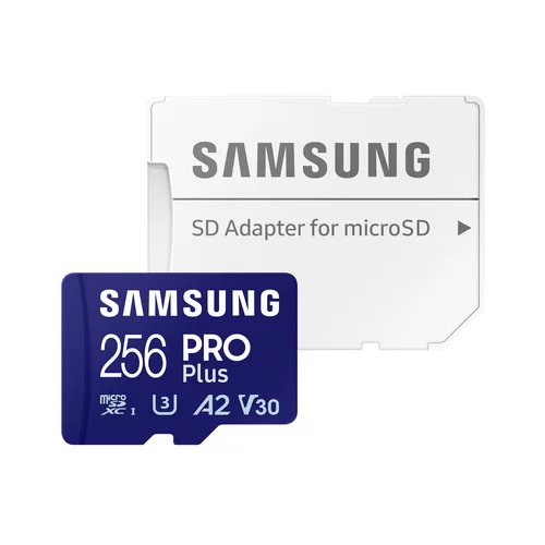 Samsung MicroSD kartica- 256GB MB-MD256SA/EU (PRO PLUSZ, USH-I, R180/W130, adapter, 256GB)