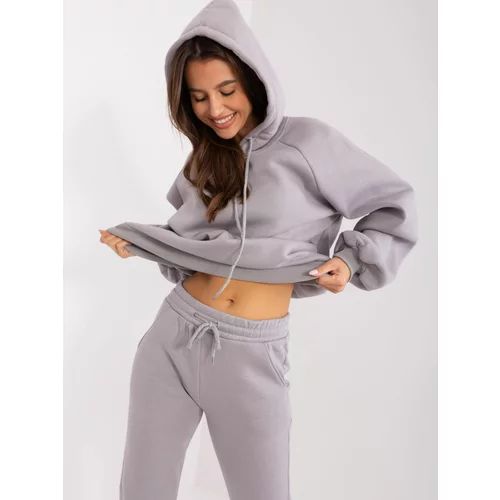 Fashion Hunters Grey basic tracksuit with trousers