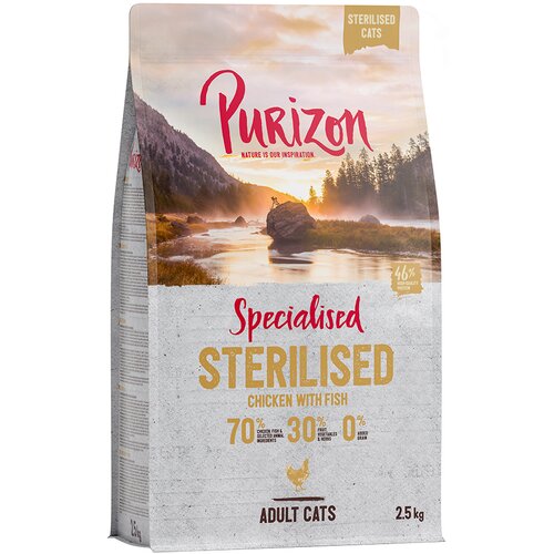 Purizon Adult Sterilised piletina i riba - bez žitarica - 2,5 kg Slike