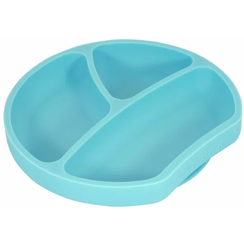 Kindsgut plavi silikonski dječji tanjur Plate, ø 20 cm