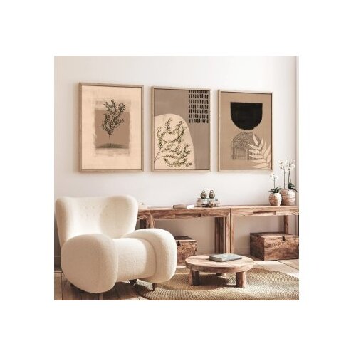 WALLXPERT huhu260 - 50 x 70 Multicolor Decorative Framed MDF Painting (3 Pieces) Cene