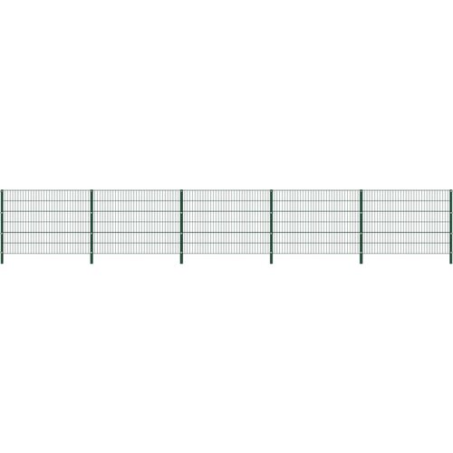 vidaXL Ograjni paneli s stebrički železo 8,5x1,2 m zeleni, (20766101) Cene