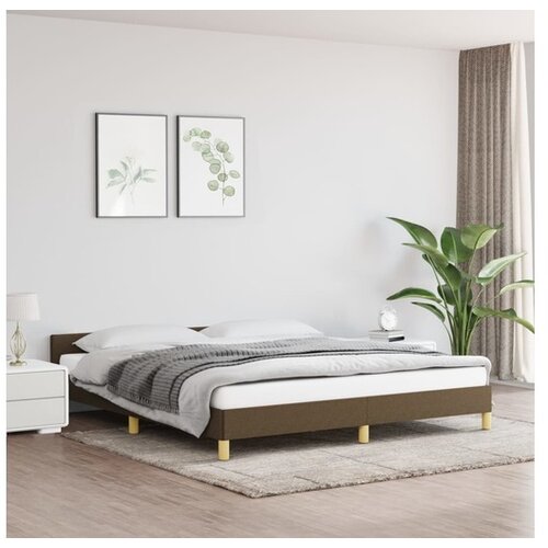  Za krevet s uzglavljem tamnosmeđi 160x200 cm od tkanine Cijene