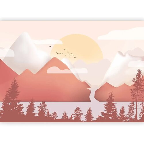  Foto tapeta - Landscape at Sunset - First Variant 200x140 Vodootporna Slike