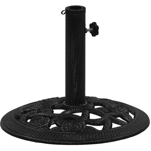 VidaXL Stalak za suncobran crni 40 x 40 x 32 cm od lijevanog željeza Slike