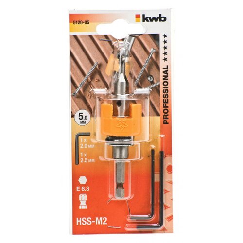 KWB HSS-M2 burgija za tvrdo drvo 5, sa upuštačem i graničnikom Cene