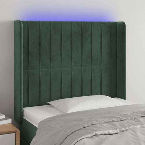  Uzglavlje tamnozeleno 103x16x118/128 cm baršunasto Cijene