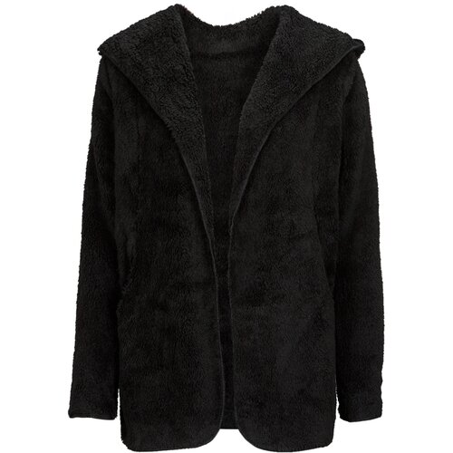Only Pla&amp;scaron;či ONLCONTACT HOOD SHERPA COAT CC OTW Črna Slike