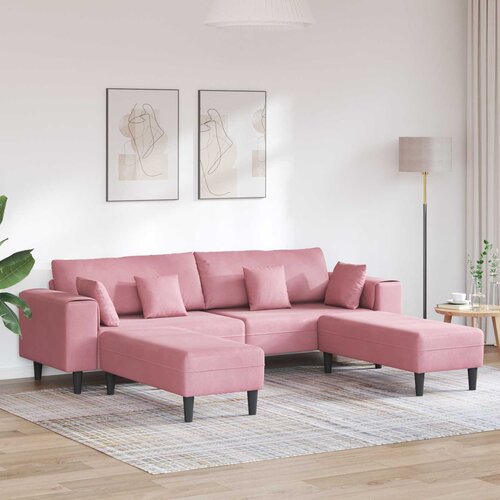 SOFA 3 pcs Ružičasta 250 x 188 x 76 cm Bar&scaron;un Cene