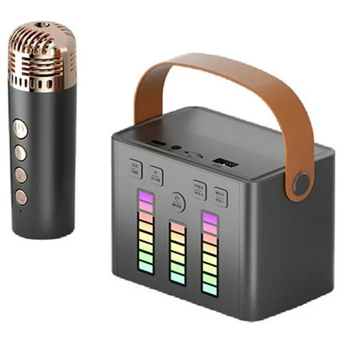  Q-2 Karaoke set bluetooth zvučnik i mikrofon, Crni Slike