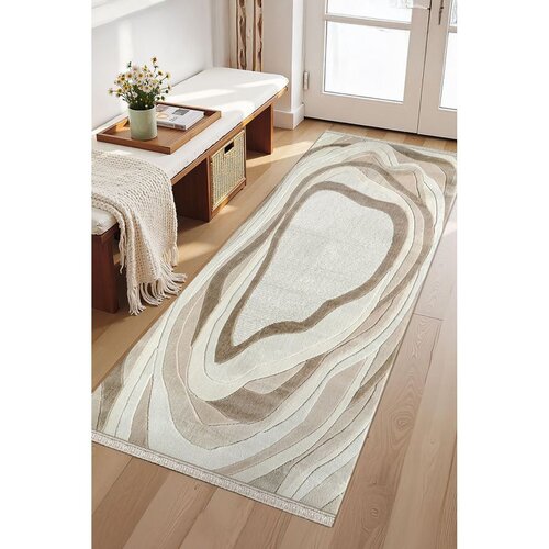 Conceptum Hypnose Amorf - Ar006 Tepih u Krem Boji (100 x 300 cm) Cene