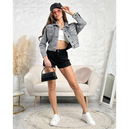 Resti Women's denim jacket with lettering Cene