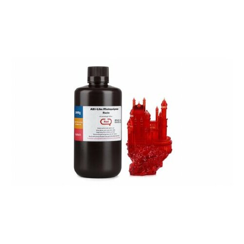 Elegoo abs-like resin 1000g clear red Slike