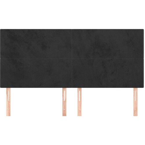  Uzglavlje 4 kom crni 100x5x78/88 cm bar&amp;scaron;unasti Slike