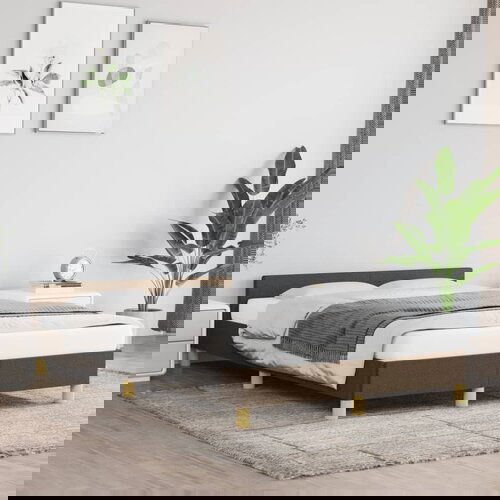 Furnova Posteljni okvir brez vzmetnice temno rjava 120x190 cm blago, (21938292) Slike